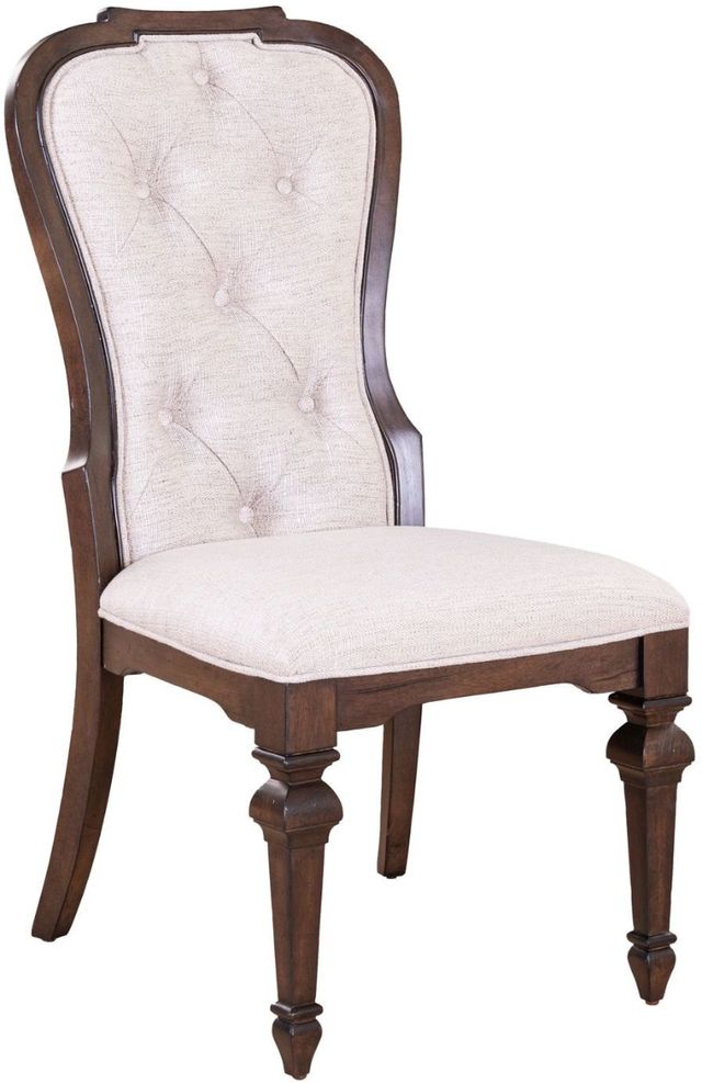 Liberty Furniture Provence Park 5-Piece Chateau Brown/Cream Optional Trestle Dining Table Set-3
