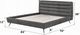 ACME Furniture Doris Gray Leather Eastern King Upholstered Panel Bed-2