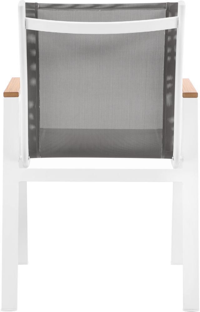 Meridian Furniture Nizuc 2-Piece Grey Outdoor Patio Mesh Dining Arm Chairs-3