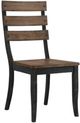 Bernards Halsey Black/Brown Casual Side Chair-0