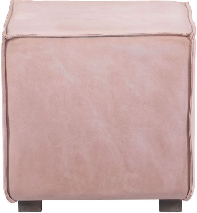Powell® Decter Pink Leather Ottoman-1