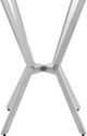 Armen Living Naomi Glass Top Bar Table with Stainless Steel Base -3
