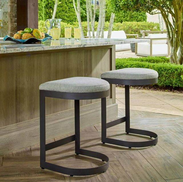 Uttermost® Maude Java Black/Taupe Gray Steel Outdoor Counter Stool-1