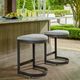 Uttermost® Maude Java Black/Taupe Gray Steel Outdoor Counter Stool-1