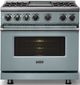 Viking® 7 Series 36" November Sky Pro Style Dual Fuel Range with Griddle-4