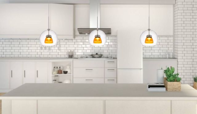 Cal® Lighting & Accessories Clear Yellow Mini Pendant-2