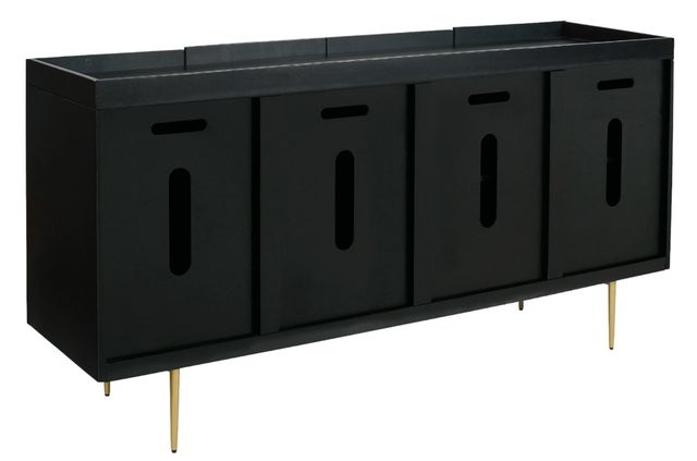 Signature Design by Ashley® Brentburn Black/Gold Accent Cabinet-3