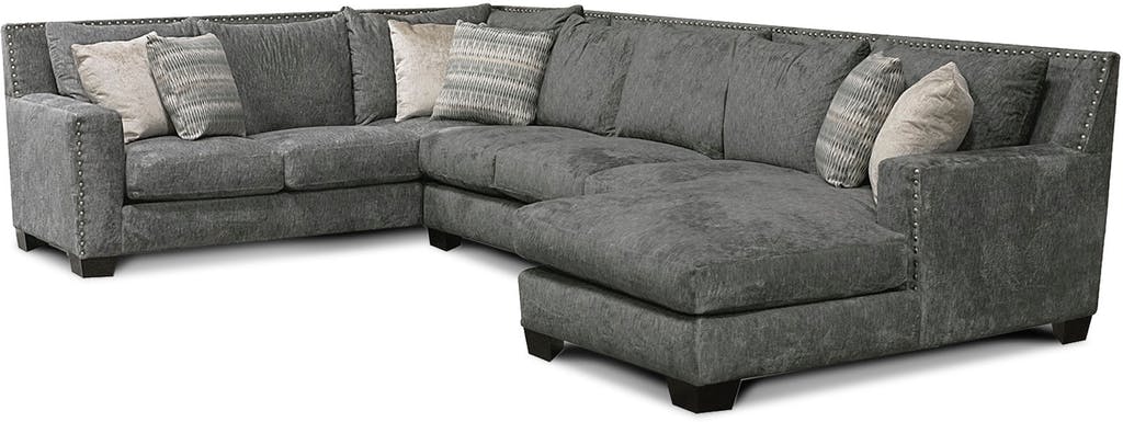 England Furniture Customizable Del Mar Luckenbach 3 Piece Sectional with Nailhead Trim Store For Homes Furniture Flooring Newton IA