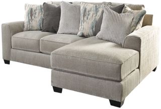 Benchcraft® Ardsley 2-Piece Pewter Right-Arm Facing Chaise Sectional