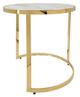 Sagebrook Home Set of 2 Round Glass Top Side Table with Gold Frame-2
