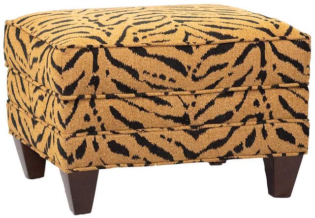 Marshfield Furniture Doris Black/Orange Ottoman-0