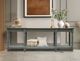 International Furniture Direct Tiffany Brown Sofa Table with Green Base-1