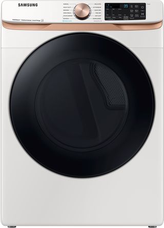 Samsung 7.5 Cu. Ft. Smart Ivory Front Load Gas Dryer with Steam Sanitize+ and Sensor Dry