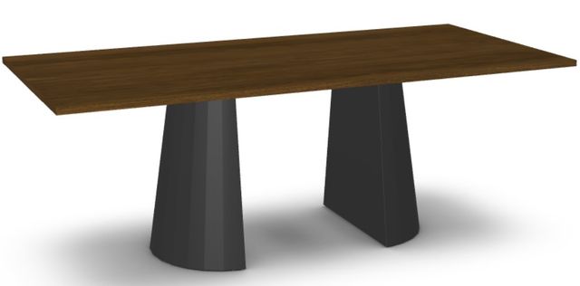 Amisco Customizable Gemma Walnut Veneer 84'' Bar Height Table-0