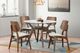 New Classic® Home Furnishings Oscar 5-Piece Clear/Gray/Walnut Dining Set-1
