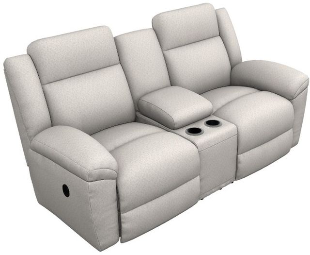 La-Z-Boy® Joel Chalk Manual Reclining Loveseat with Console-1