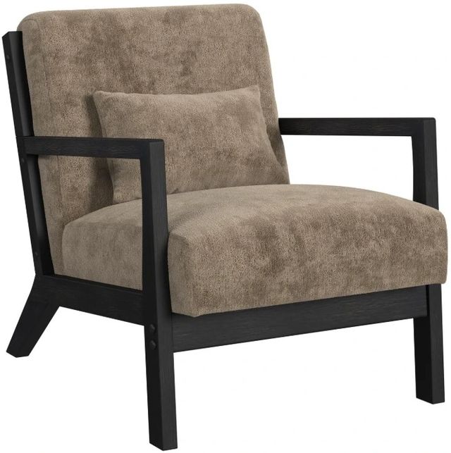 Elements International Marina Brushed Espresso/Langley Cocoa Accent Chair-0