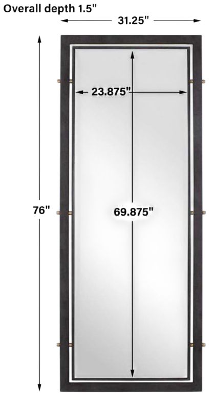 Uttermost® Westley Dark Bronze Tall Mirror-2