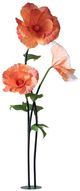 A & B Home Red Oversized Freestanding Silk Poppy Sculpture-1