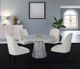 Meridian Furniture Omni White Faux Marble Dining Table-4