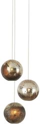 Currey & Company Pathos Antique Gold/Antique Silver/Matte Charcoal Multi-Drop Pendant Lighting-0