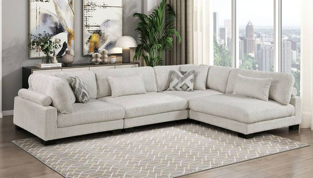 Homelegance® Tinley 4-Piece Beige L-Shape Sectional-1