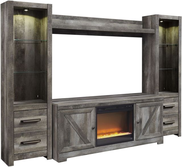 Signature Design by Ashley® Wynnlow 4-Piece Gray Entertainment Center with Electric Fireplace-0
