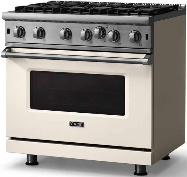 Viking® 5 Series 36" Pure White Pro Style Liquid Propane Gas Range-2