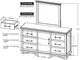 International Furniture Direct Walnut Reddish Brown Dresser-2