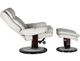 BarcaLounger® Roscoe Roman Ivory Swivel Reclining Pedestal Chair and Ottoman Set-3