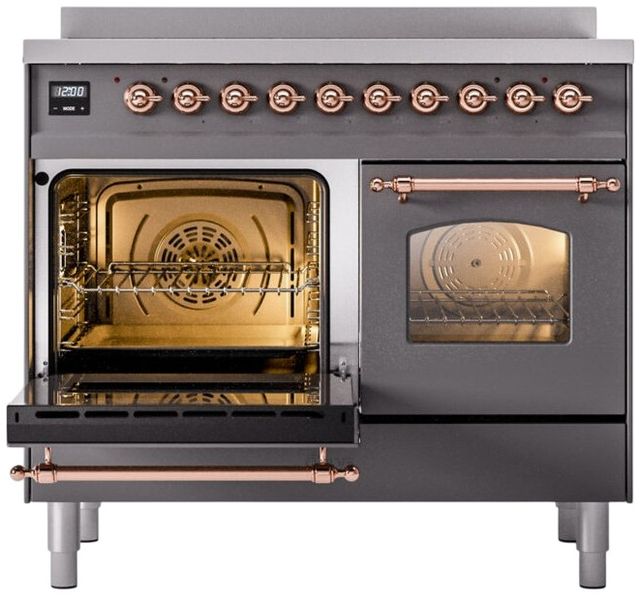Ilve® Nostalgie II Series 40" Matte Graphite Pro Style Induction Range-2