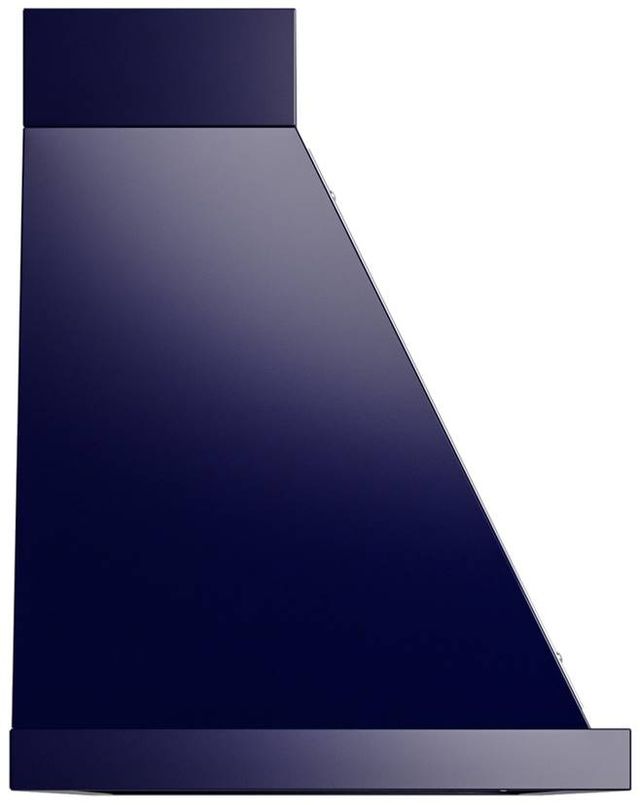 Ilve® Nostalgie II Noblesse 60" Midnight Blue Wall Mounted Range Hood with Chrome Trim-2