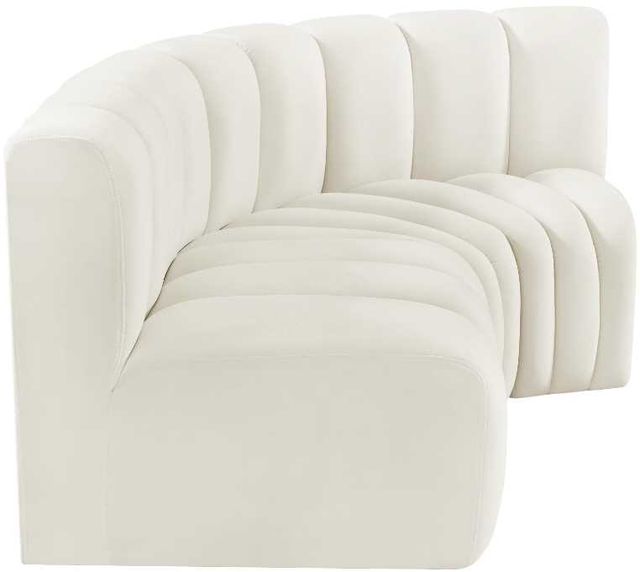 Meridian Furniture Arc 3-Piece Cream Upholstered Sectional-2