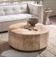 Classic Home Andre Canyon Dust 40" Round Ottoman-1