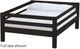 Crate Designs™ Furniture Espresso Full Ladder End Upper Bunk Bed-0