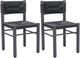 Zuo® Modern Iska 2-Piece Black Aluminum Outdoor Dining Side Chair Set-0