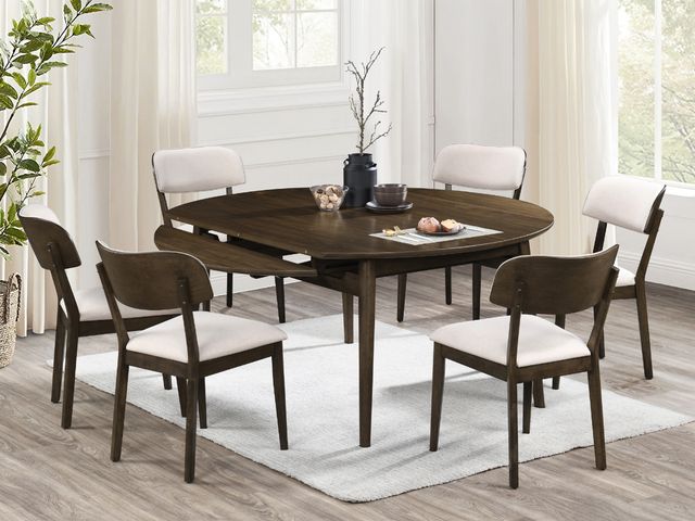 Erick 65in Round Dining Set, 2 Side Chairs Free!-0
