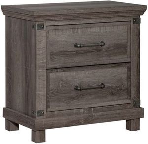 front view of the Lakeside 2-Drawer Nightstand