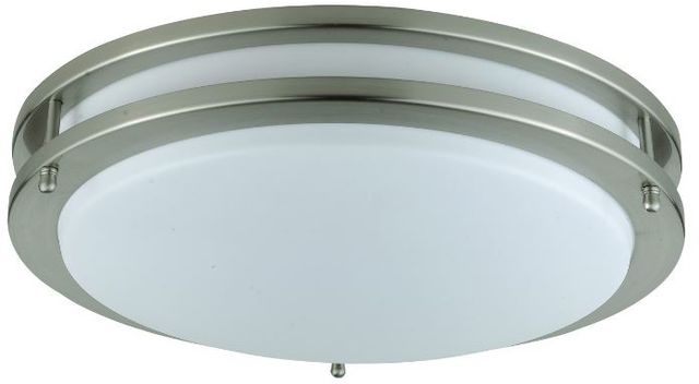 Cal® Lighting & Accessories Brushed Steel Circular Ceiling Lamp-0