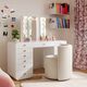 TOV Furniture Alyssa Off-White Rolling Desk Chair-1