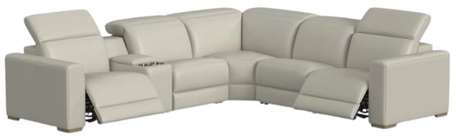 Flexsteel® Aurora 6-Piece Coconut Milk Power Reclining Sectional with Power Headrests-3