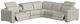 Flexsteel® Aurora 6-Piece Coconut Milk Power Reclining Sectional with Power Headrests-3