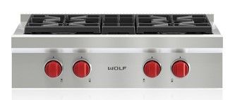 Wolf® 30" Liquid Propane Stainless Steel Rangetop