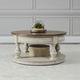 Liberty Furniture Morgan Creek Wirebrushed Tobacco 38" Cocktail Table with Antique White Base-1