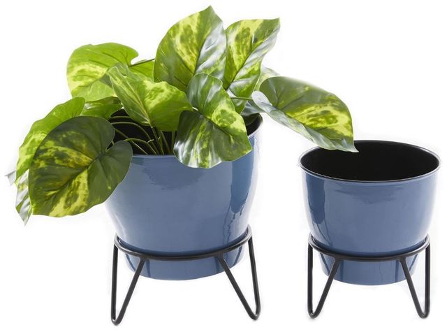 Deco Marche 2-Piece Blue Planter Set-1