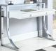 Coaster® Gemma Glossy White/Chrome 2-Drawer Writing Desk-4