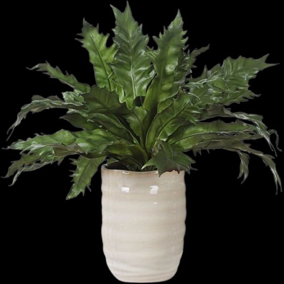 Uttermost® Verdure Fern Green Centerpiece in Glazed Pot-0
