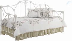 Coaster® Halladay White Twin Metal Daybed with Floral Frame