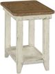 Hammary® Chambers Medium Brown Chairside Table with Chalk White Base-0