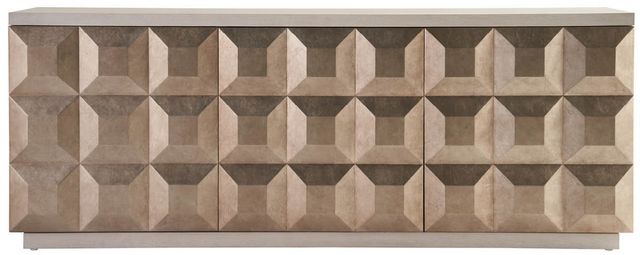 Universal Explore Home™ Avaline Antique Silver Leaf/White Oak Dolce Credenza-2